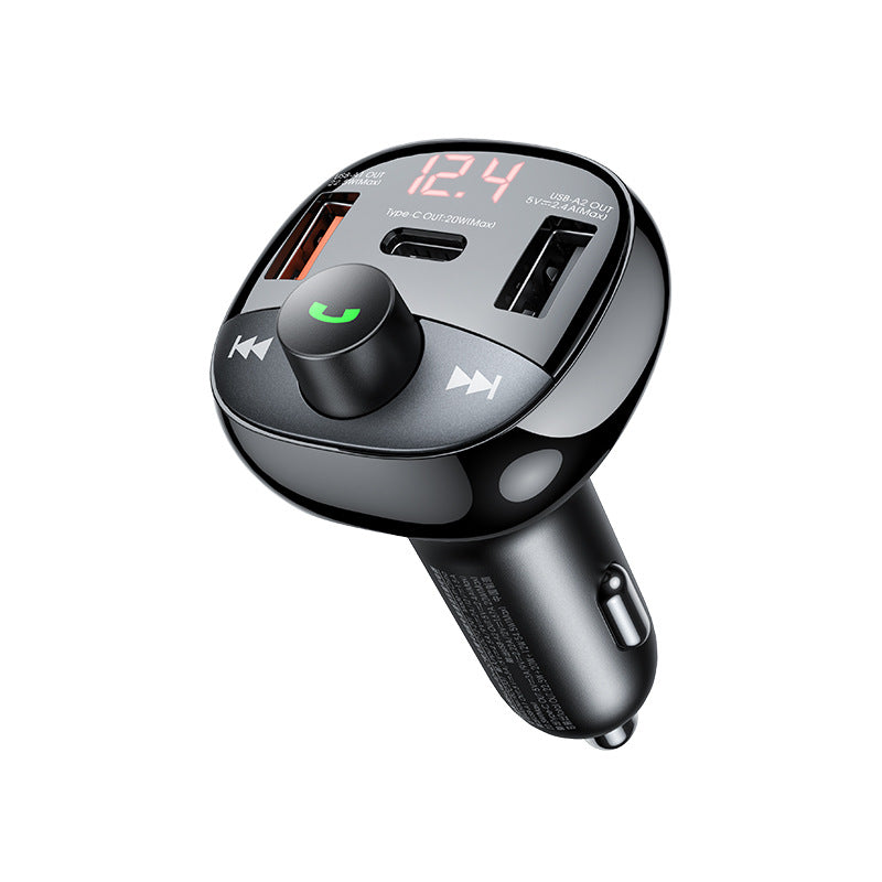 REMAX Multifunctional Car Charger FM Radio 54.5W High Power 2A1C Output Hands-free Call TF Card Fast Charging