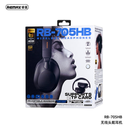 REMAX RB-705HB Wireless Bluetooth Earphones Foldable Support TF Card Music Texture Comfortable Fit Supports Call and Music