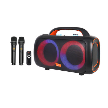 ZQS-L19 6.5 Inch Portable Wireless Speaker 2MIC Handheld Waterproof Remote Control BT/USB/TF/FM/AUX/Karaoke Outdoor Player