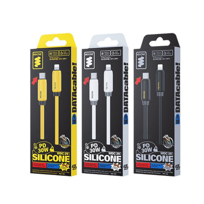 WEKOME Cable Elastic Genuine Silicone Super Fast Charging Data Cable Type C 1M