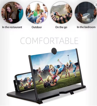 Mobile Phone Screen Amplifier Pull-Out 3d Magnifying Glass Stand Magnifier For Phone Enlarged Screen Bracket