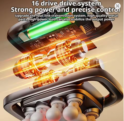 5V 24W Multi-head Fascia Gun Deep Relaxation Muscle Red Light Deep Tissue Body Muscle Massage Gun