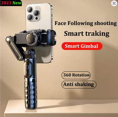 Smart Handheld Gimbal 360 Rotation Face Following shooting Smartphone Stabilizer Tripod Gimbal