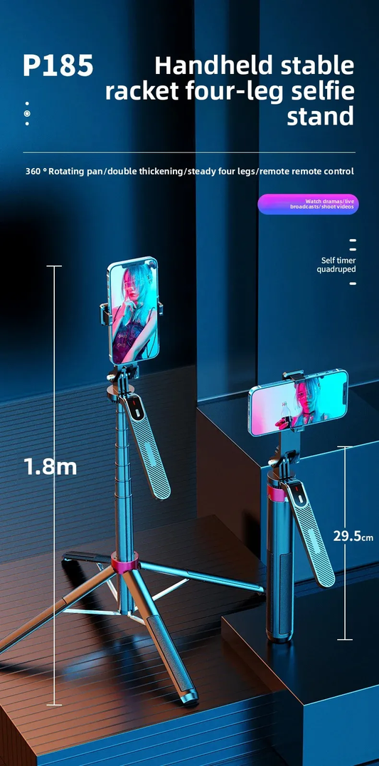 1.8 Meter  Selfie Stick Anti- Shake Stabilizer Cloud Platform GOPRO Live Broadcast Floor Stand Four Legs Aluminum Alloy Mult