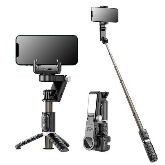 Q18 Desktop Following the shooting Mode Gimbal Stabilizer Selfie Stick Tripod with Fill Light for Smartphone