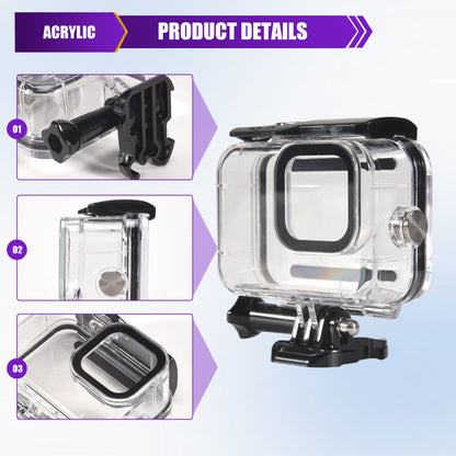 Gopro 9 10 11 12 13 Diving 45M Waterproof Housing Protective Case Protector Mount Shell