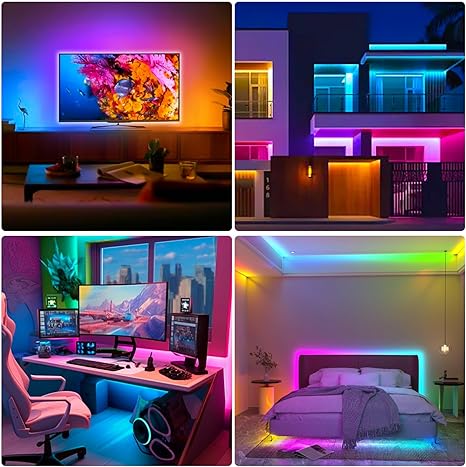 Smart LED Light Strip, 16.4ft Smart WiFi Light , App and Music Sync, 16 Million RGB Color