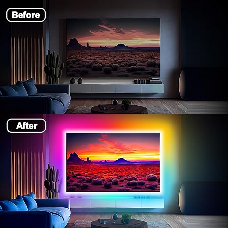 Smart LED Light Strip, 16.4ft Smart WiFi Light , App and Music Sync, 16 Million RGB Color