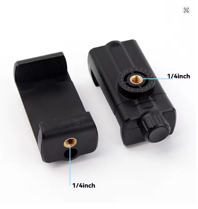 Two-hole Phone Holder for Tripod Mount Adapter Mobile Phone Tripe Cellular Support Smartphone Holder Clamp for Tripod Clip