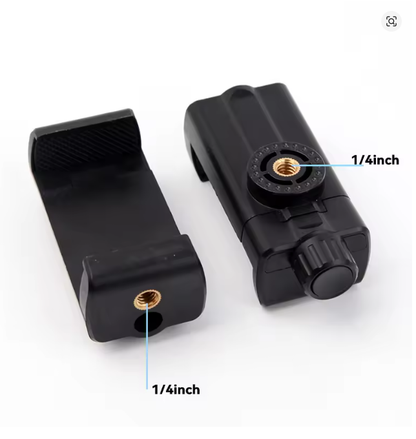 Two-hole Phone Holder for Tripod Mount Adapter Mobile Phone Tripe Cellular Support Smartphone Holder Clamp for Tripod Clip