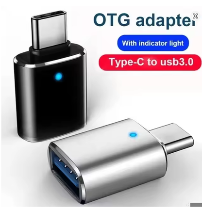 USB 3.0 OTG adapter USB-C to USB A converter suitable for Macbook Samsung Xiaomi Huawei LED USBC OTG connector