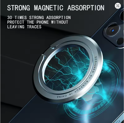 Magnetic Metal Ring Holder For Iphone 360° Rotatable Phone Stand Aluminum Magnet Kickstand Foldable Support Phone Accessories