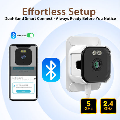 2K Window‑Mount Security Camera, WiFi Surveillance Cam, Night Vision Indoor Monitoring Camera