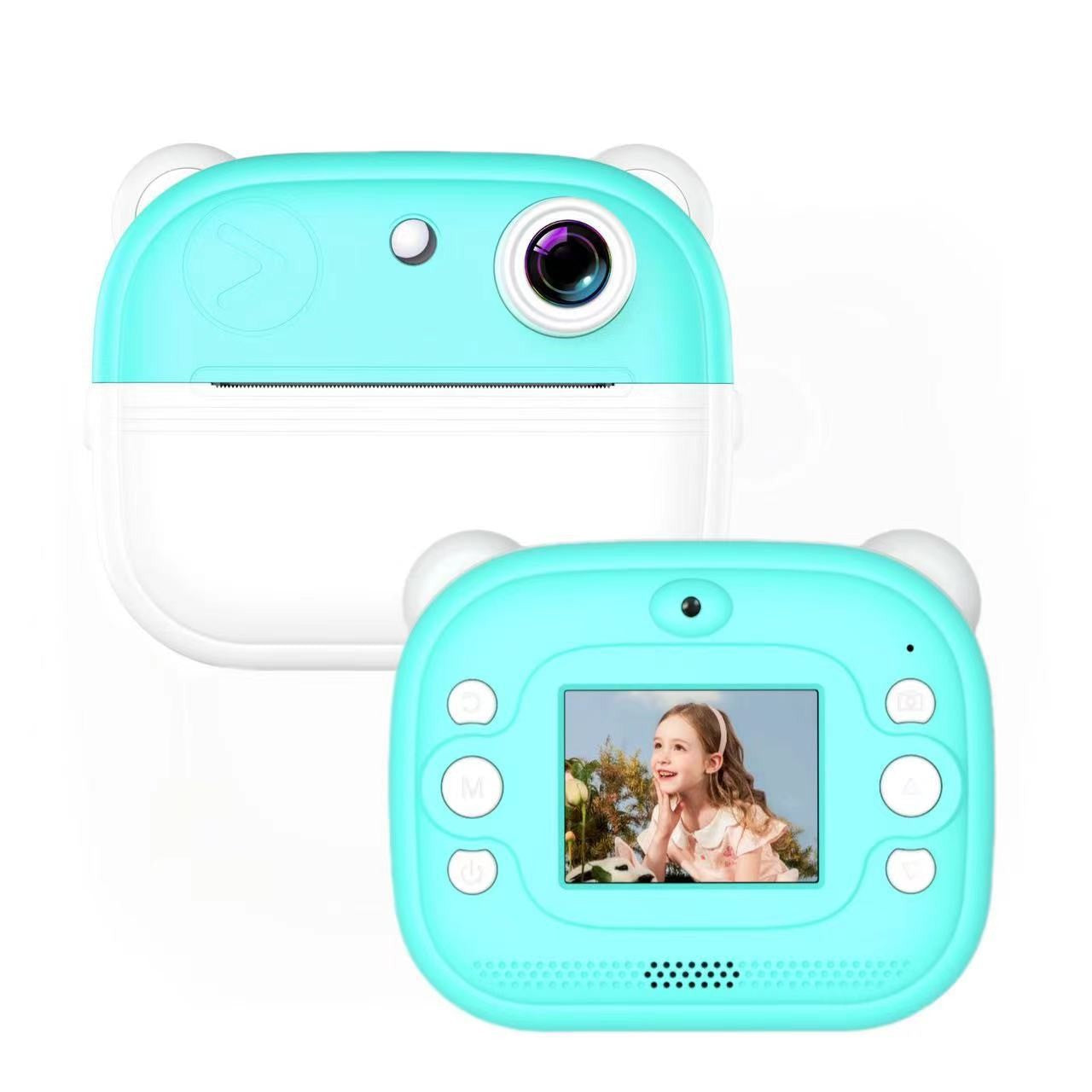 Kids Instant Cameras 2.0 Inch HD IPS Screen Thermal Paper Picture Photo Printing Camera With Lanyard Printer Children Gifts