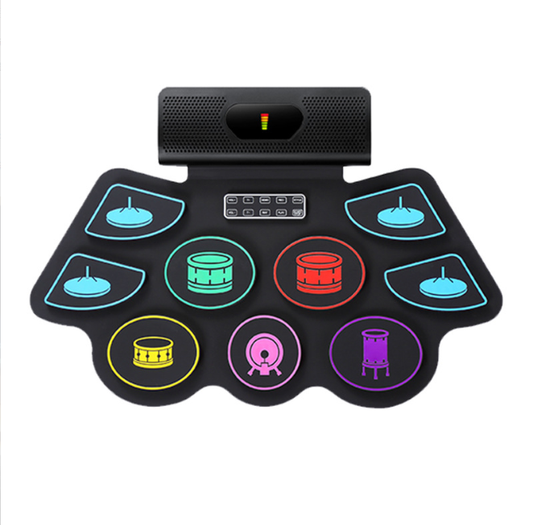 Cross-border Hand-roll Drum Kit, Portable Jazz Drum, Support Bluetooth APP