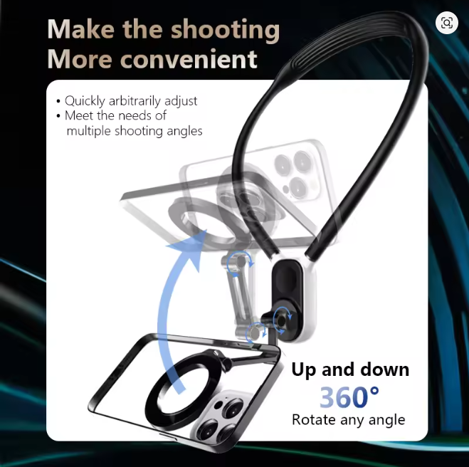 Magnetic Neck Holder Mount Necklace POV for Mobile Phones and GoPro