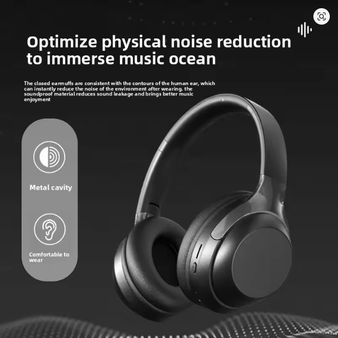 WH100 New Bluetooth Headset Music Active Noise Reduction Overhead Wearing Cross-Border Explosive Consumer Electronics Headphones