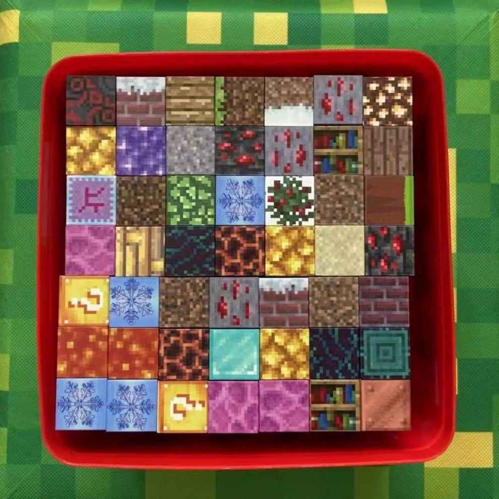 Magnetic Building Blocks Storage Box Plastic Dust-proof Container Snack Toys Block Storage Bucket Desktop Toy Ornaments Gifts