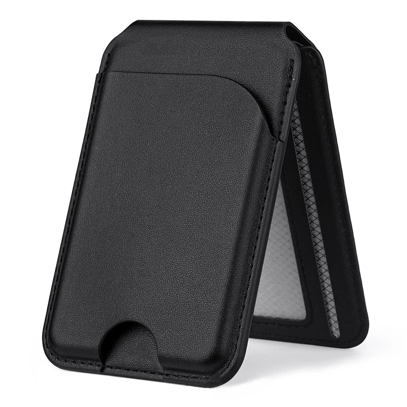 2 in 1 Magnetic MagSafe Wallet Stand, Leather Magnetic Adjustable Card Holder