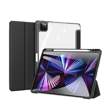 DUX DUCIS for iPad Trifold Tablet Transparent Case with Stylus Pen Holder & Auto Sleep Wake
