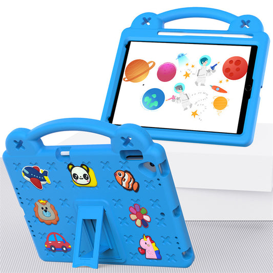 Kids EVA Tablet Shockproof Soft Cover Hand Holder Capa for iPad