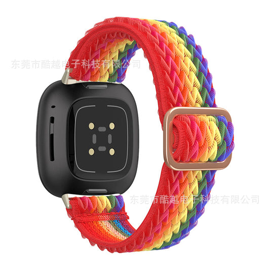 Fitbit versa3/4 Nylon Braided Single Loop Strap Watch Band