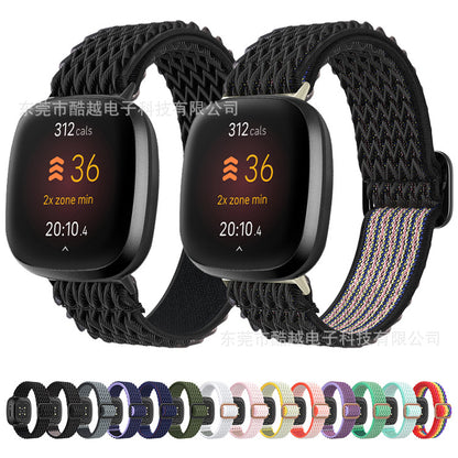 Fitbit versa3/4 Nylon Braided Single Loop Strap Watch Band