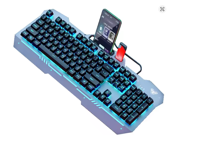 Wolf Spider T101 Metal Floating Game Mechanical Feel Keyboard Mouse Set cable conection