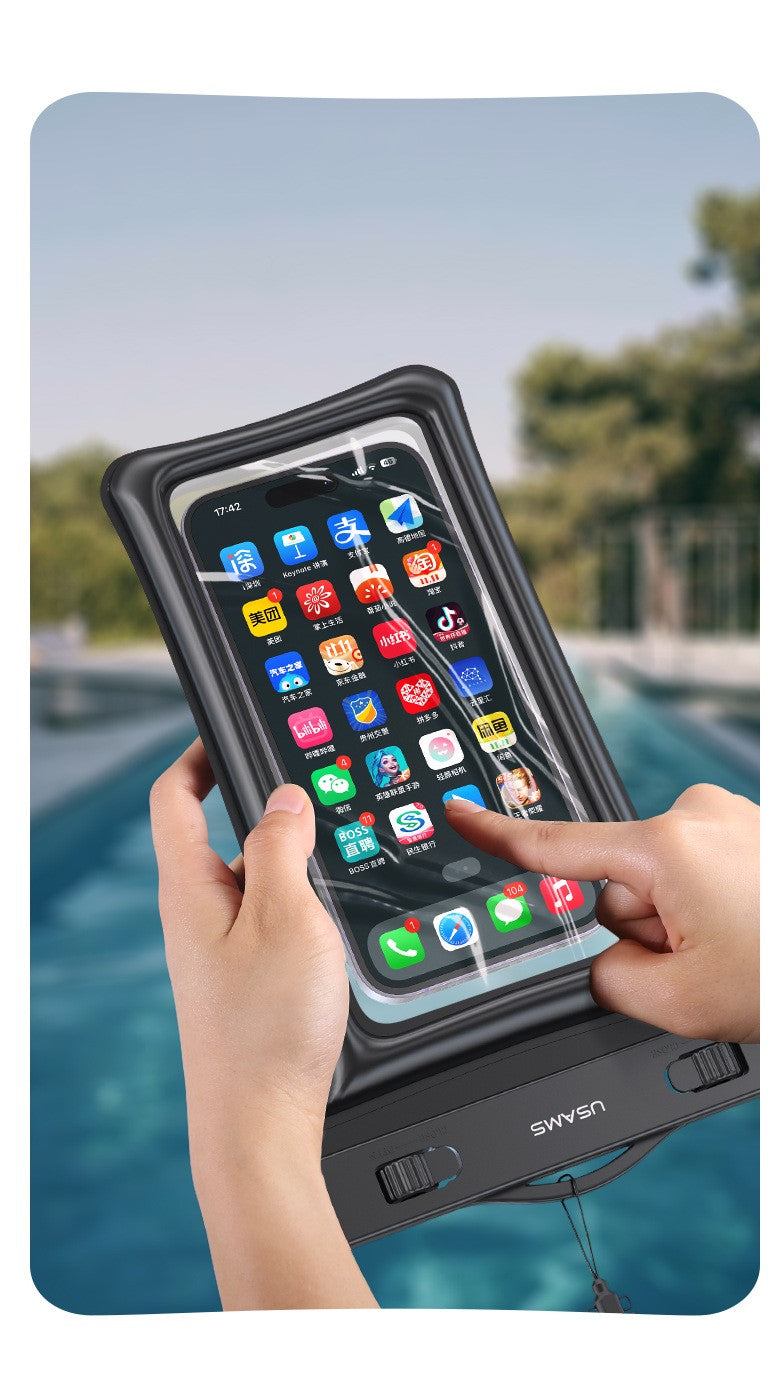 IPX8 Universal Floating Waterproof Cell Phone Pouch with Neck Lanyard - Ideal for Underwater Activities, Beach, Swimming, Surfing, and Drifting