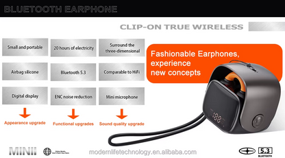 QD-6 TWS Wireless Earphones Airbag Silicone Design Fashion Trend Sports Earbuds With Ear Clamps For Outdoor Running & Fiess