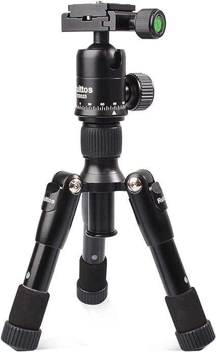 Mini Tripod, Tabletop Camera Tripod, 22inch High DSLR Travel Tripod, with 360 Degree Pan Ball Head, Aluminum Alloy
