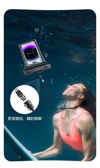 IPX8 Universal Floating Waterproof Cell Phone Pouch with Neck Lanyard - Ideal for Underwater Activities, Beach, Swimming, Surfing, and Drifting