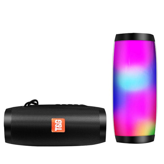 Bluetooth Speaker TG157 LED Flashing Soundbar Portable Outdoor Indoor Subwoofer Loudspeaker Support TF Card FM Radio Waterproof