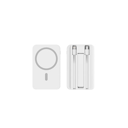 Magnetic Power Bank with Self-Contained Cable Super Fast Charging Portable Magsafe Design for Mobile Phones
