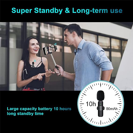 Mobile Plug-Play Wireless Lavalier Microphones for iPhone iPad Lightning