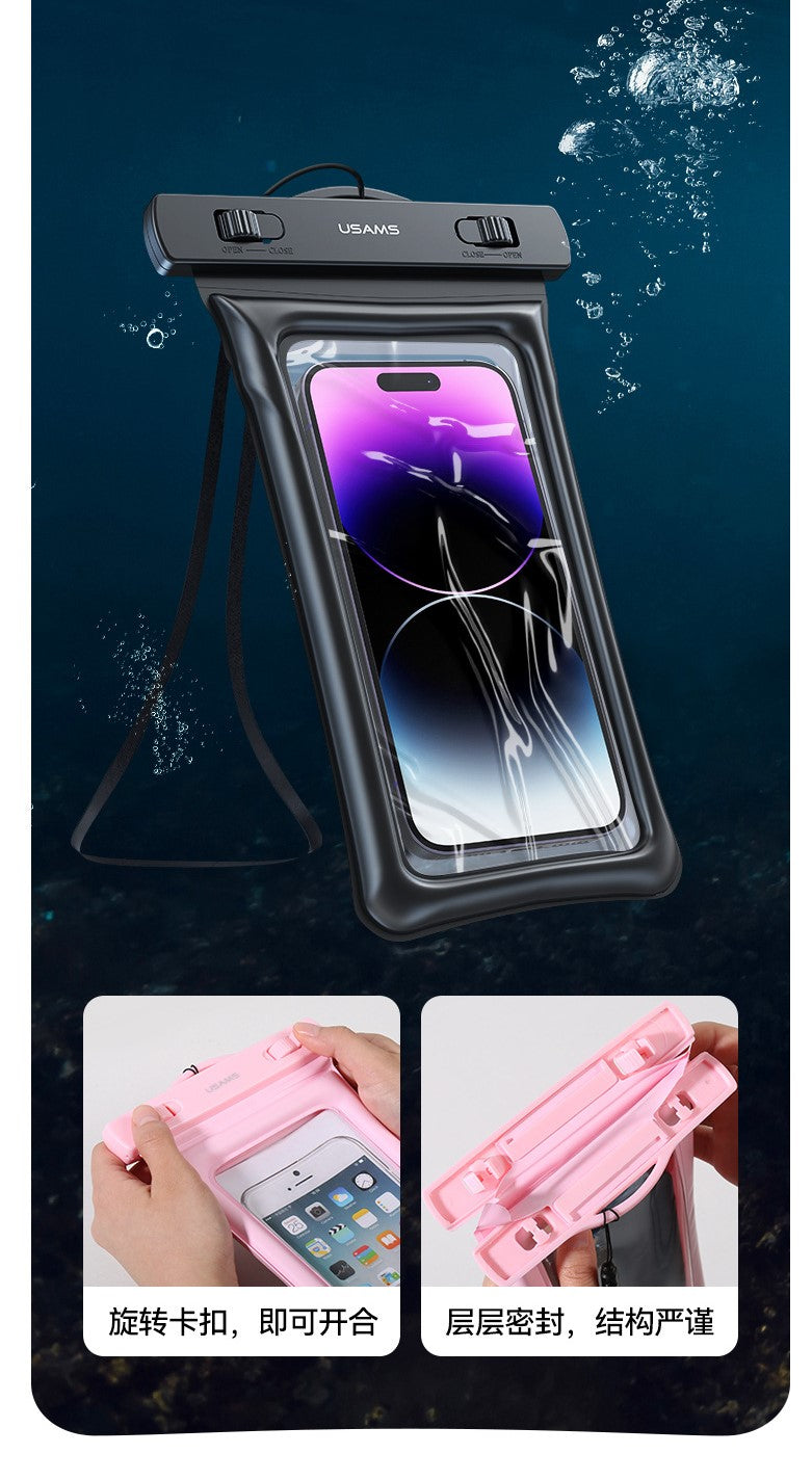 IPX8 Universal Floating Waterproof Cell Phone Pouch with Neck Lanyard - Ideal for Underwater Activities, Beach, Swimming, Surfing, and Drifting