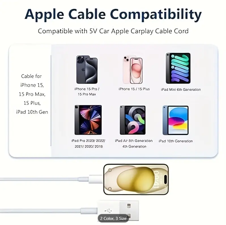 iPhone USB to Type C charging cable