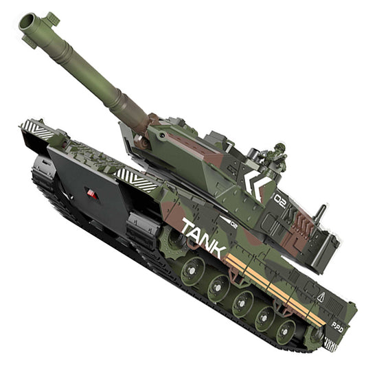RC Tank Shoot Bullet Spray Fog Remote Control Tracked Simulation Tank LED Light 330° Rotation Barrel War Armored RC Vehicle Toys