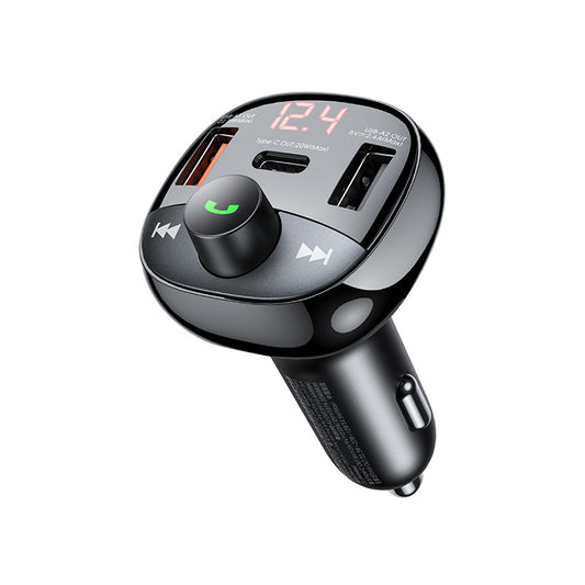 REMAX Multifunctional Car Charger FM Radio 54.5W High Power 2A1C Output Hands-free Call TF Card Fast Charging
