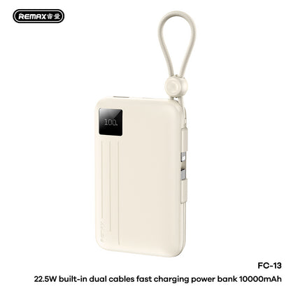 REMAX Portable Power Bank 10000mAh Built in Cable For iPhone 17 ProMax