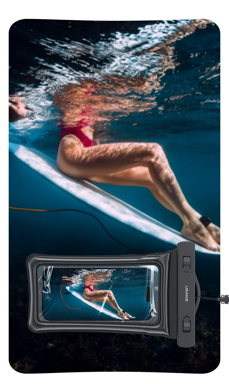 IPX8 Universal Floating Waterproof Cell Phone Pouch with Neck Lanyard - Ideal for Underwater Activities, Beach, Swimming, Surfing, and Drifting