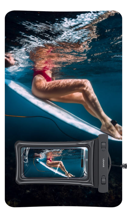 IPX8 Universal Floating Waterproof Cell Phone Pouch with Neck Lanyard - Ideal for Underwater Activities, Beach, Swimming, Surfing, and Drifting