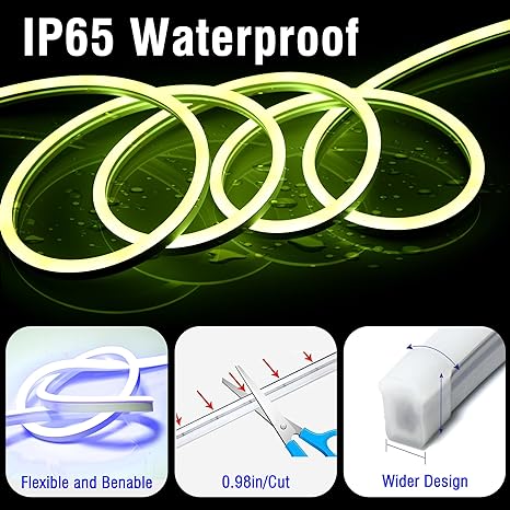 RGB Neon Rope Lights, LED Neon Rope Lights, 3M Music Light Strips for Gaming Rooms, 16 Million Colors, APP Control/WiFi Controller