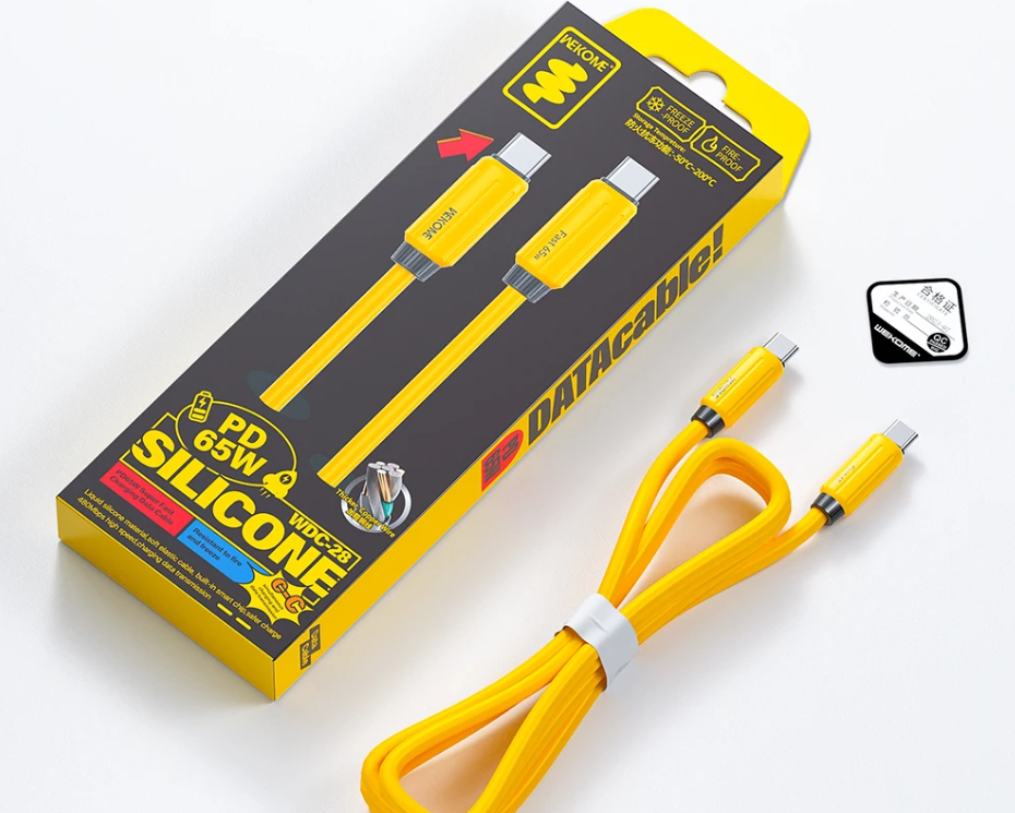 WEKOME Elastic Silicone Super Fast Charging Data Cable C to Lightning 1M