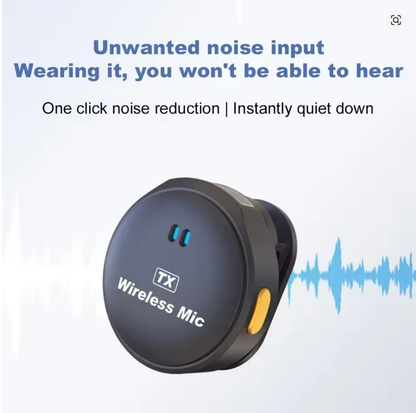 Wireless Magnetic Button Collar Microphone Noice reduction Mic 40H Battery Lavalier Mic