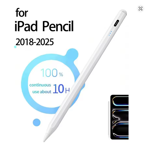 Stylus Pen for iPad 6th-11th Generation-2X Fast Charge Active Pencil Compatible with 2018-2025 Apple iPad Pro 11"/12.9"/M4
