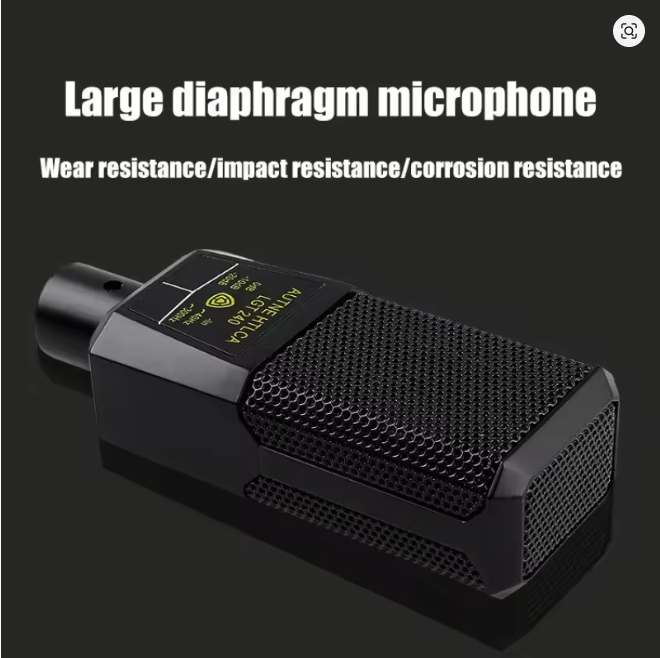 Condenser Microphone with Stand Shockproof Full Set of Voice Network Large Diaphragm Microphone