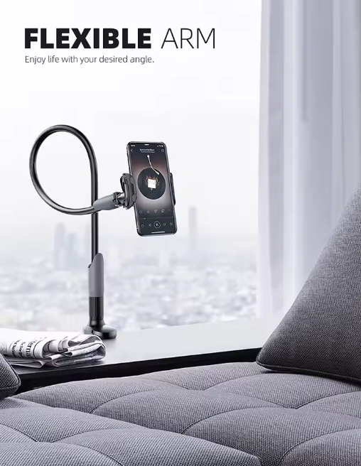 Phone Holder Bed Gooseneck Mount - Lamicall Cell Phone Clamp Clip for Desk, Flexible Lazy Long Arm