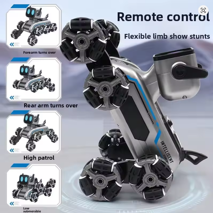 Remote Controlled Eight-Wheel Stunt Mechanical Dog Toy Gesture Sensing Climbing Transforming Electric Smart Pet