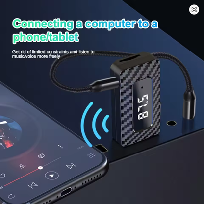 Car Bluetooth 5.3 FM Transmitter Receiver Handsfree Call Mini USB Wireless Adapter Auto Audio with LED Display For Car FM Radio
